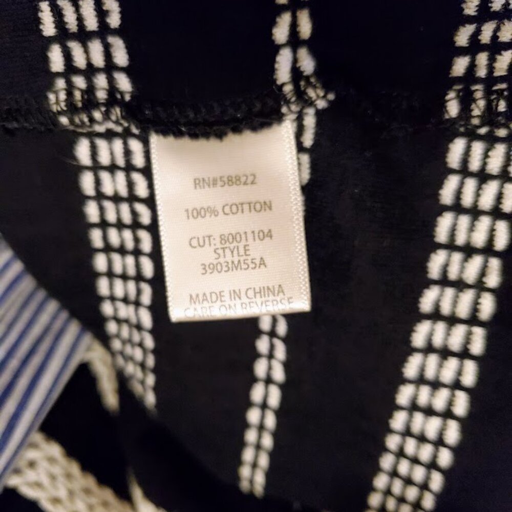 Max Studio Black Sleeveless Comfy Cotton Dress Nautical Braided Stripes Size S - Picture 6 of 6